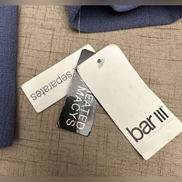 BAR III Woman’s Suit Blazer Separates Jacket Blue Pants Medium - Picture 9 of 14